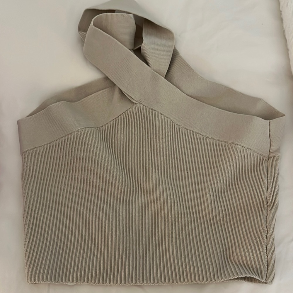 Aritzia Cross Neck Top Sculpt Knit